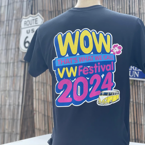 ADULT BLACK WOW T SHIRT